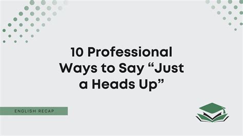 Heads Up .
